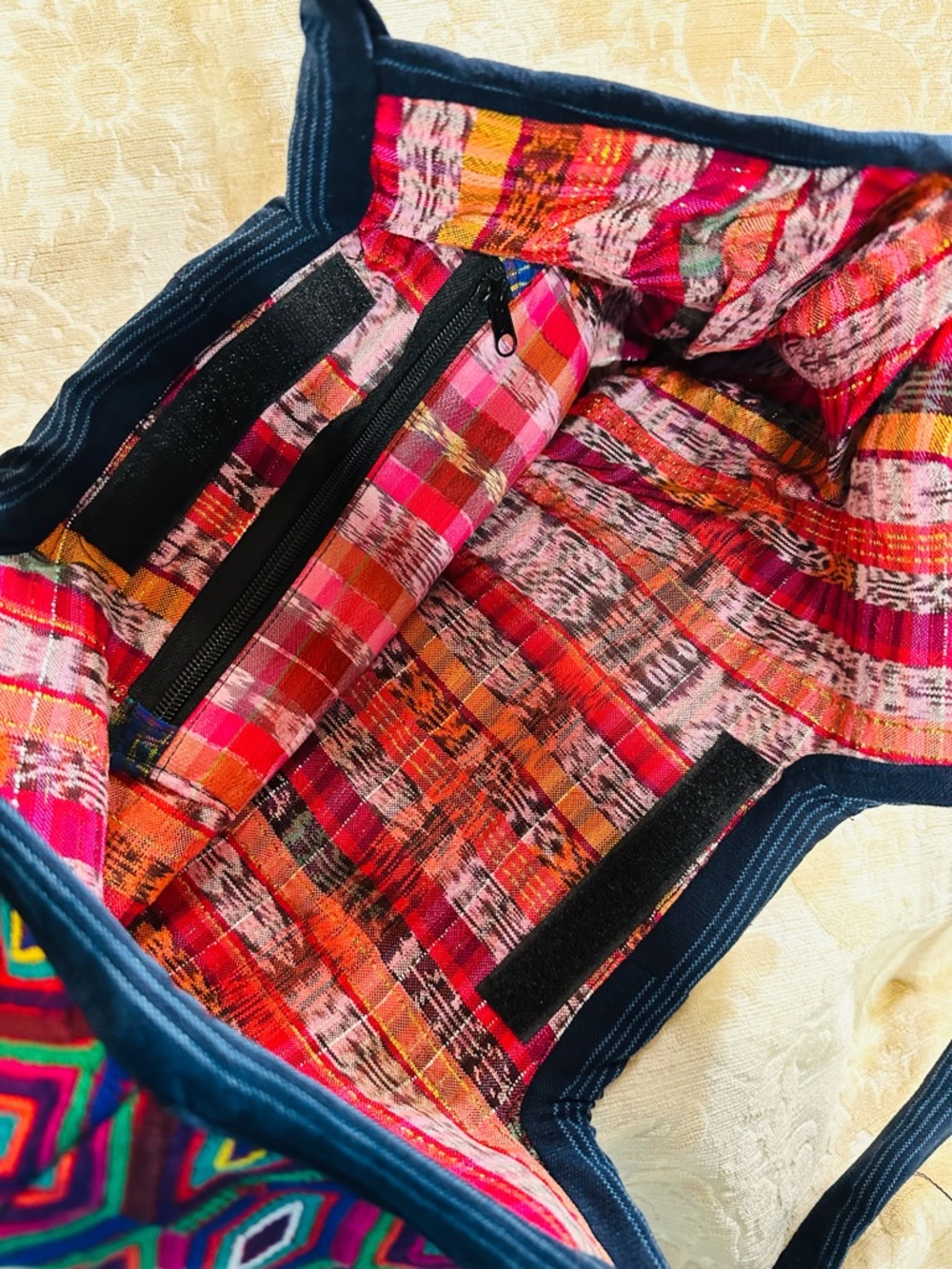 Authentic Guatemalan Huipil Shoulder Bag | Crimson Festival Textile - Picture 4 of 4